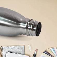 Silver Stainless Steel Water Bottle Approx 500 ML (1 Pc) - Justgrabit Inc.