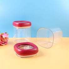 Supermom Transparent Twist Lock Kitchen Storage Container Set (Approx 800ML & 2Pc) - justgrabit.in | Just Grab It