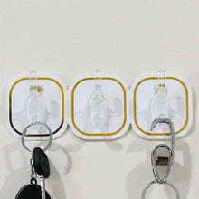 TRANSPARENT ADHESIVE WALL HOOK (6 PCS SET) - justgrabit.in | Just Grab It