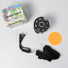 Head Lamp 9 Led Long Range Rechargeable Lamp Use For Farmers, Fishing - justgrabit.in | Just Grab It