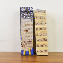 Wooden Tumbling Stacking Tower Game, Zenga tower (48 Pcs Blocks 2 Dices) - justgrabit.in | Just Grab It