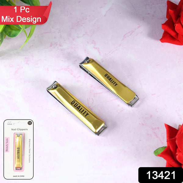 Stainless Steel Folding Portable Large Nail Clippers with Nail File (1 Pc / Mix Design) - justgrabit.in | Just Grab It