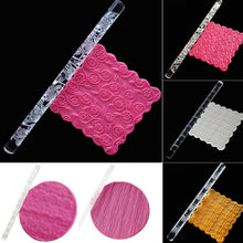 Textured Embossed Acrylic Rolling Pins Fondant Cake Decorating Tools (1 Pc) - justgrabit.in | Just Grab It