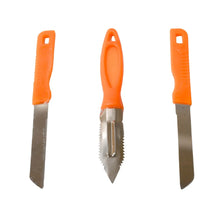 3in1 Multipurpose Stainless Steel Classic Kitchen Knife Set of 3 for Fruits and Vegetable Chopping / Cutting / Peeling, Kitchen Knife / Vegetable Peeler / Plain Knife - Justgrabit Inc.