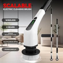 7 - in - 1 Electric Spin Scrubber Cleaning Brush with Extension Handle (1 Set) - Justgrabit Inc.