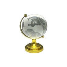 Crystal Globe / World Map 50 mm with Golden Stand (1 Pc) - justgrabit.in | Just Grab It
