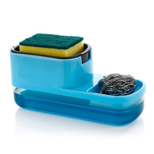 2 in 1 Plastic Dish Soap Liquid Dispenser Sponge Holder ,Sabudani (1 Set) - justgrabit.in | Just Grab It