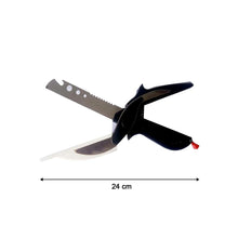 Stainless Steel 4 in 1 Clever Cutter, Black - justgrabit.in | Just Grab It