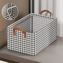 Foldable Fabric Storage Box with Handles (47 × 28 cm) - justgrabit.in | Just Grab It