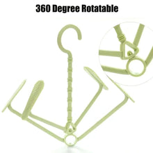 Hanging Shoe Rack Rotating Four Hooks Portable Drying Shoe Rack Wet and Dry Dual - use Drying Shoes Hanger Windproof - justgrabit.in | Just Grab It
