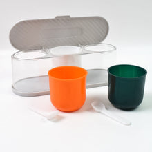 Home Kitchen 3 Grid Seasoning Spice / Masala Box Kit with Spoon (Multicolor / 1 Set) - justgrabit.in | Just Grab It