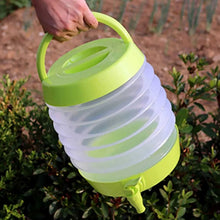 Plastic Collapsible Beverages Container with Tap Cold Drink Dispenser Folding Water Storage Water Jug Tank for Home and Outdoor Party Traveling Picnic (3.5 Litter/ Multicolor) - Justgrabit Inc.