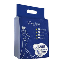 Beautiful Basics Blue Lady Extra Long Pads With Wides Wings Sanitary Pads – 280 mm, 40 - Pack - justgrabit.in | Just Grab It