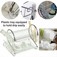 Stainless Steel 2 Layer Kitchen Dish Rack / Plate Cutlery Stand - Justgrabit Inc.
