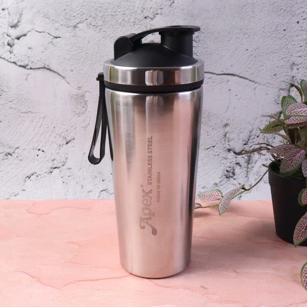 Apex Stainless Steel Gym Shaker Bottle and Spring (1000ML / 1 Pc) - justgrabit.in | Just Grab It