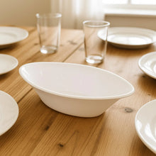 Plastic Marin Serving Bowl – Elegant Oval Deep Bowl (1 Pc / White) - justgrabit.in | Just Grab It