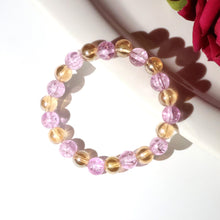 Elegant Dual - Tone Crystal Beaded Stretch Bracelet (1 Pc) - justgrabit.in | Just Grab It