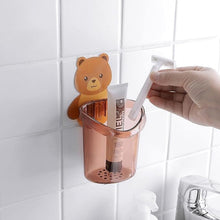 Cute Teddy Bear Toothbrush Holder for Kids (3 Pc Set) - justgrabit.in | Just Grab It