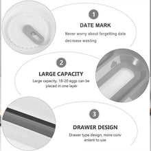Egg Storage Box Plastic Egg Drawer Fridge Egg Organizer Egg Keeper Refrigerator Egg Drawer Plastic Egg Carton Covered Egg Holder Pantry Egg Bin Household Egg Tray (1 Pc) - Justgrabit Inc.