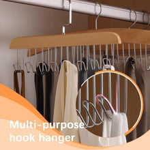Space Saving 8 Hooks Wooden Hangers (1 Pc) - justgrabit.in | Just Grab It