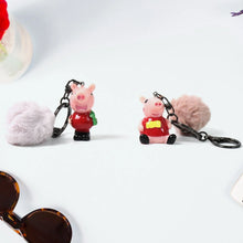 Cute Cartoon Keychain with Fluffy Pom (1 Pc / Mix Design) - Justgrabit Inc.