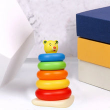 Plastic Baby Kids Teddy Stacking Ring Jumbo Stack Up Educational Toy 5pc - justgrabit.in | Just Grab It