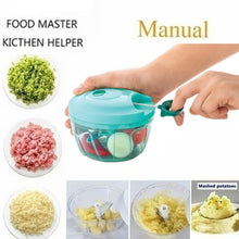 Manual Food Chopper, Compact & Powerful Hand Held Vegetable Chopper / Blender - Justgrabit Inc.