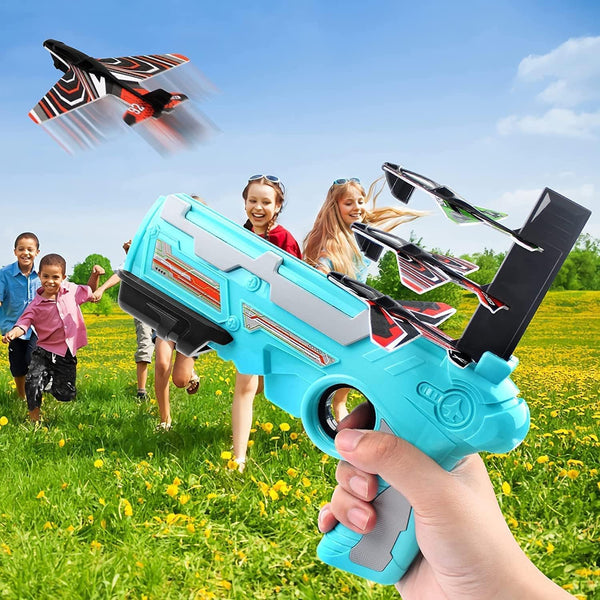 Airplane Launcher Toy with Foam Planes, 5 - Pack - justgrabit.in | Just Grab It