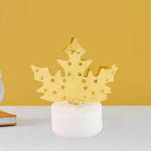 Christmas Decorative LED Gold Metal Leaf Diya Lamp, Diwali (1 Pc) - justgrabit.in | Just Grab It