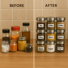 Kitchen Spice Jar Label Sticker Sheet (1 Sheet) - justgrabit.in | Just Grab It