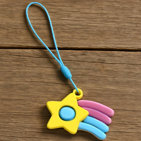 Stress Relief Silicone Push Fidget Toy Keychain for Kids (1 Pc) - Justgrabit Inc.