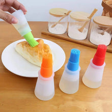 Silicone Cooking Oil Bottle With Basting Brush (Cap Not Include) - Justgrabit Inc.