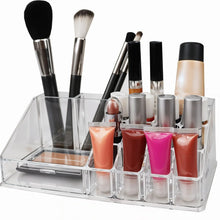16 Compartment Cosmetic Makeup Jewellery Lipstick Storage Organiser Box, Cosmetic Storage Box Make - up Lipstick Organizer / Lipstick Holder Case Transparent - Justgrabit Inc.