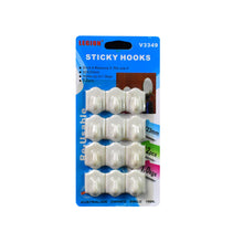 Small Adhesive Hooks for Wall Hanging Adhesive Hooks (12 pcs Set) - justgrabit.in | Just Grab It