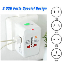 All - in - One Universal Worldwide Travelling AC Adaptor Plug (AU / UK / US / EU) International Power Charger Electric USB Power Plug Socket Adapter Converter (1 Pc) - Justgrabit Inc.