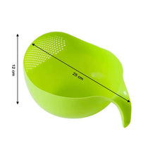 Plastic Rice Bowl / Food Strainer Thick Drain Basket with Handle for Rice, Vegetable & Fruit (set of 3pcs) - Justgrabit Inc.