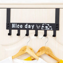 Heavy - Duty Carbon Steel Over Door Hook Rack for Towels & Coats (1 Pc, 6 Hooks) - Justgrabit Inc.
