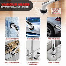 9 In 1 Rechargeable Electric Spin Scrubber with Telescopic Handle (1 Set) - justgrabit.in | Just Grab It