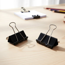 Heavy Duty Black Metal Binder Clips (25 MM, 12 Pieces Set) - justgrabit.in | Just Grab It