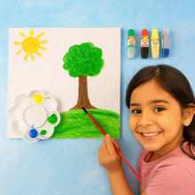 Watercolor Paint Set with 8 Vibrant Colors, Brushes, and Palette - justgrabit.in | Just Grab It