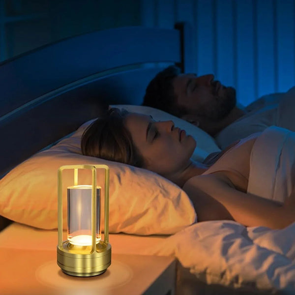 Crystal Lantern Lamp, Crystal Lantern Table Lamp, 3 Colors Rechargeable Cordless Led Lights for Restaurant / Bedroom Lights (1 Pc) - Justgrabit Inc.