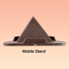 Pyramid Brown Mobile Stand with 3 Different Inclined Angles - justgrabit.in | Just Grab It