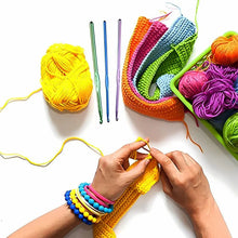 Aluminium Multicolor Knitting Needles, Crochet Kit (12 Pcs Set) - justgrabit.in | Just Grab It