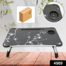 Laptop Table Foldable Portable Notebook Bed Lap Desk Tray Stand Reading Holder with Coffee Cup Slot for Breakfast, Reading & Movie Watching. - Justgrabit Inc.