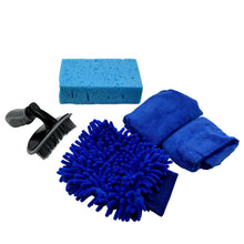 Car / Bike Cleaning Combo Microfiber Car Wash Sponge and Gloves, Automobile Cleaning Sponges, 2 Wash Towel, 1 Brush, 1 Sponge, 1 Gloves, Car Wash Cleaning Tools Kit (5 Pcs Set) - Justgrabit Inc.