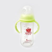 Glass Baby Feeding Bottle with Handles & Straw (240 ML / 1 Pc) - justgrabit.in | Just Grab It