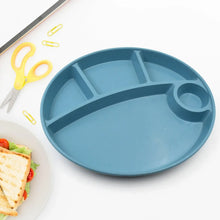 Plastic Food Plates / Biodegradable 5 Compartment Plate With Spoon for Food Snacks / Nuts / Desserts Plates for Kids, Reusable Plates for Outdoor, Camping, BPA - free (1 Pc) - Justgrabit Inc.