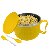 Safe Double - Layer Maggie Bowl with Lid & Handle – Versatile Bowl for Cereals, Fruits, Ramen & More - Justgrabit Inc.