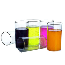 Heavy unbreakable Stylish Plastic Clear look fully Transparent Glasses Set 330ml (6pcs) - Justgrabit Inc.
