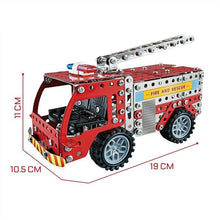 Metal DIY Fire Truck Building Blocks Kids (Fire Truck / 292pcs of truck tool / 1 Set) - justgrabit.in | Just Grab It